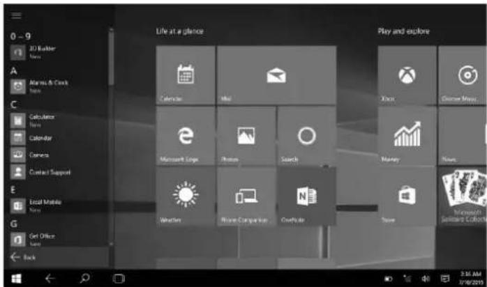 HAIER Pad W700 - Windows10 start image - 1