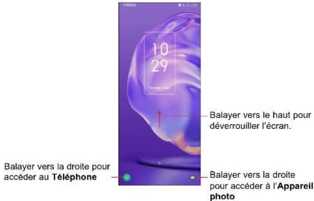 TCL 40R 5G - Pour déverrouiller l'écran du téléphone - 1