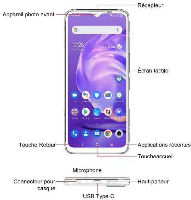 TCL 40R 5G - Présentation générale de l'appareil - 1