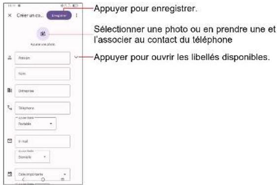 TCL 40R 5G - Ajouter un contact - 1