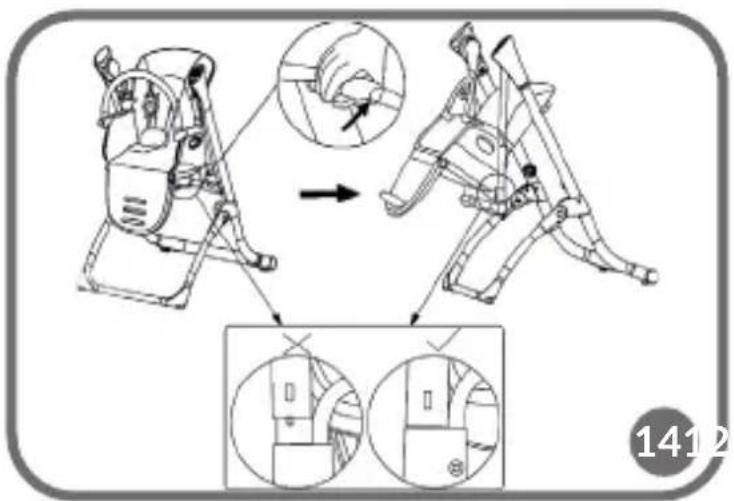 Technical diagram illustrating a mechanical assembly process with labeled parts and directional arrows indicating steps.