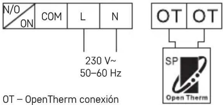 Emos P5611OTR - Esquema de conexión de la bomba/válvula motorizada - 3