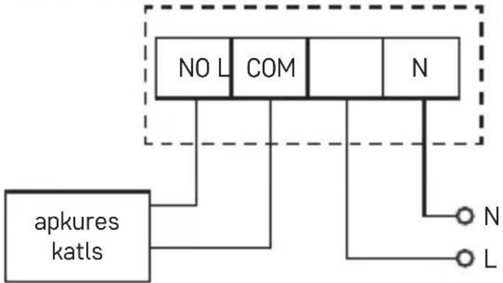 Emos P5611OTR - Apkures katla elektroinstalācijas shēma (nulles sprieguma pārslēgšana) - 1
