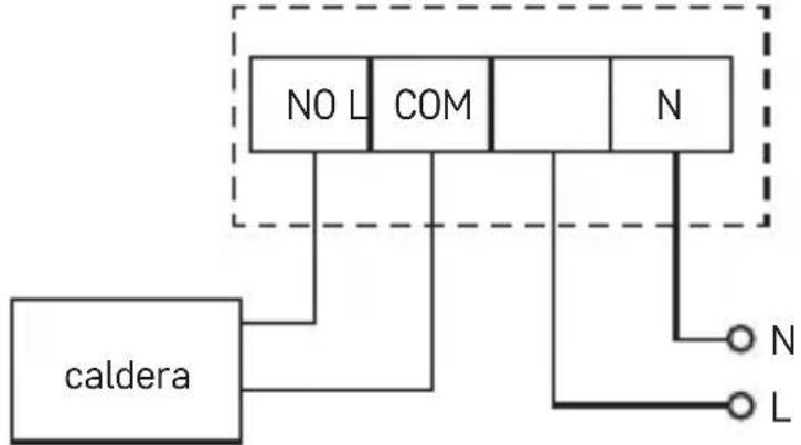 Emos P5611OTR - Esquema de conexión de la bomba/válvula motorizada - 2
