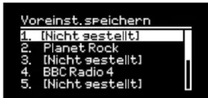 Voreinst.speichern 1. [Nicht gestellt] 2. Planet Rock 3. [Nicht gestellt] 4. BBC Radio 4 5. [Nicht gestellt]