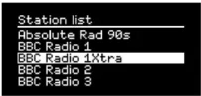 Station list Absolute Rad 90s BBC Radio 1 BBC Radio 1Xtra BBC Radio 2 BBC Radio 3