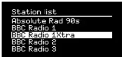 Station list Absolute Rad 90s BBC Radio 1 BBC Radio 1Xtra BBC Radio 2 BBC Radio 3