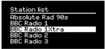 Station list Absolute Rad 90s BBC Radio 1 BBC Radio 1Xtra BBC Radio 2 BBC Radio 3