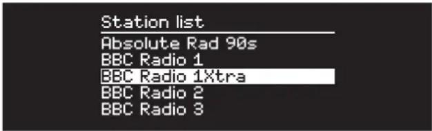Station list Absolute Rad 90s BBC Radio 1 BBC Radio 1Xtra BBC Radio 2 BBC Radio 3