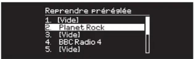 Reprendre préréslée 1. [Vide] 2. Planet Rock 3. [Vide] 4. BBC Radio 4 5. [Vide]