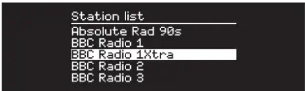 Station list Absolute Rad 90s BBC Radio 1 BBC Radio 1Xtra BBC Radio 2 BBC Radio 3