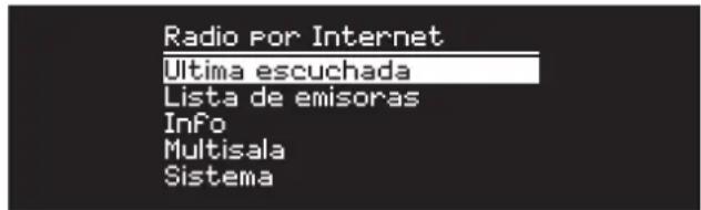 Radio por Internet Ultima escuchada Lista de emisoras Info Multisala Sistema