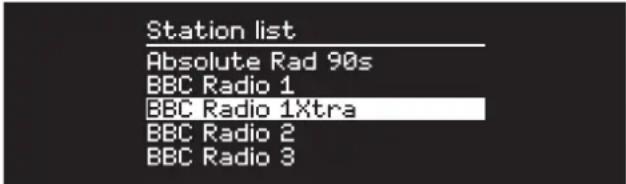 Station list Absolute Rad 90s BBC Radio 1 BBC Radio 1Xtra BBC Radio 2 BBC Radio 3