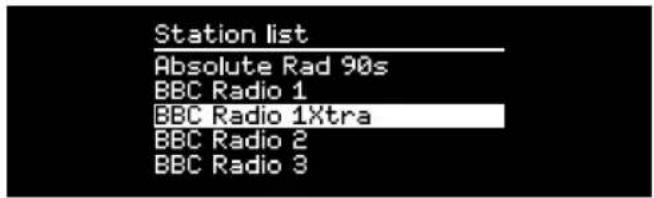 Station list Absolute Rad 90s BBC Radio 1 BBC Radio 1Xtra BBC Radio 2 BBC Radio 3