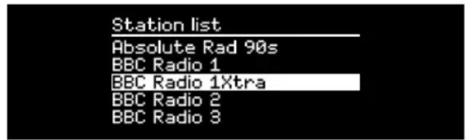 Station list Absolute Rad 90s BBC Radio 1 BBC Radio 1Xtra BBC Radio 2 BBC Radio 3