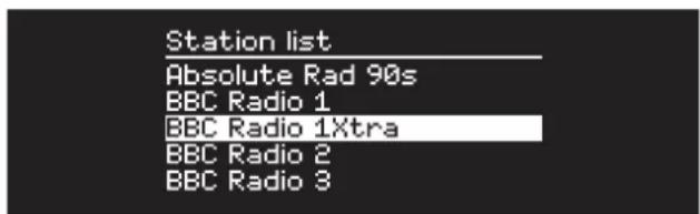 Station list Absolute Rad 90s BBC Radio 1 BBC Radio 1Xtra BBC Radio 2 BBC Radio 3