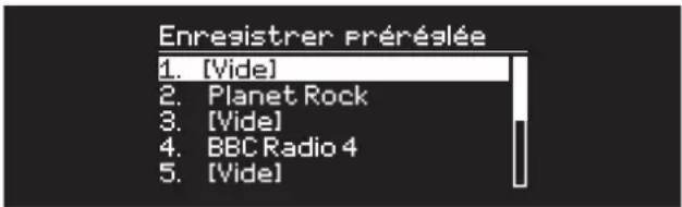 Enresistrer préréselée 1. [Vide] 2. Planet Rock 3. [Vide] 4. BBC Radio 4 5. [Vide]