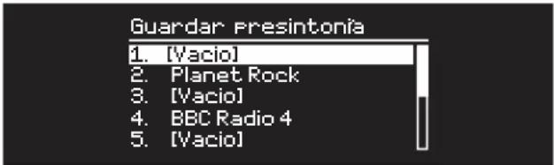 Guardar Presintonia 1. [Vacio] 2. Planet Rock 3. [Vacio] 4. BBC Radio 4 5. [Vacio]