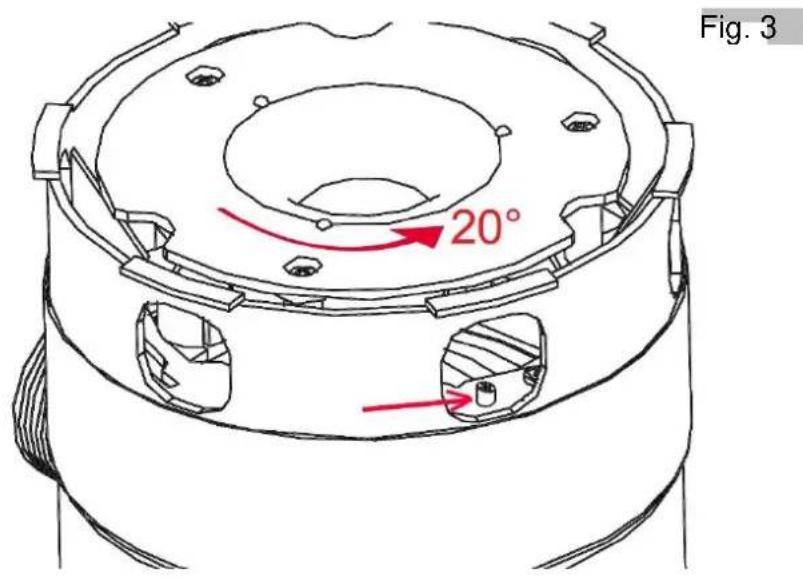 T.I.P. Maxima 350 IPX DUO - Setting the clear or dirty water operation by adjusting the pump foot - 2