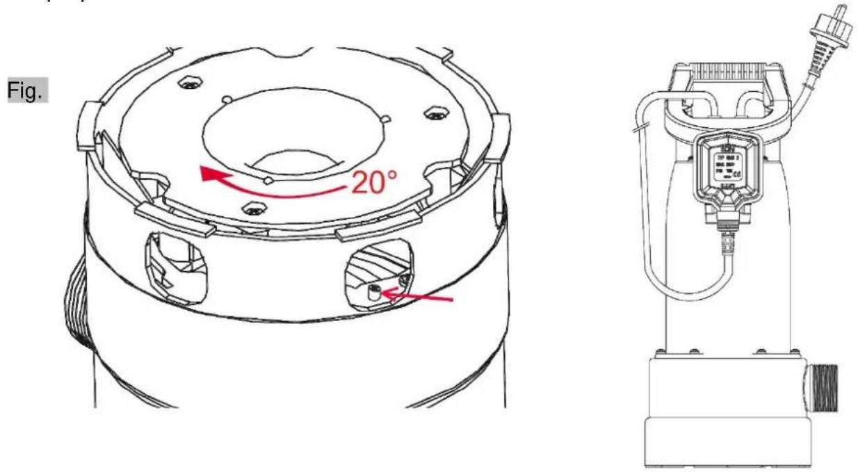 T.I.P. Maxima 350 IPX DUO - Setting the clear or dirty water operation by adjusting the pump foot - 4