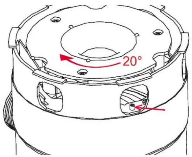 T.I.P. Maxima 350 IPX DUO - Réglage du mode eau claire ou usée par l'ajustement de l'assise de la pompe - 4