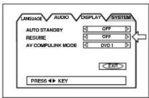 ROTEL RDV995 - Fonction resume (démarrage à un endroit précis) - 1