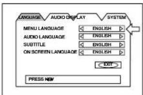 ROTEL RDV995 - Menu Language - 1