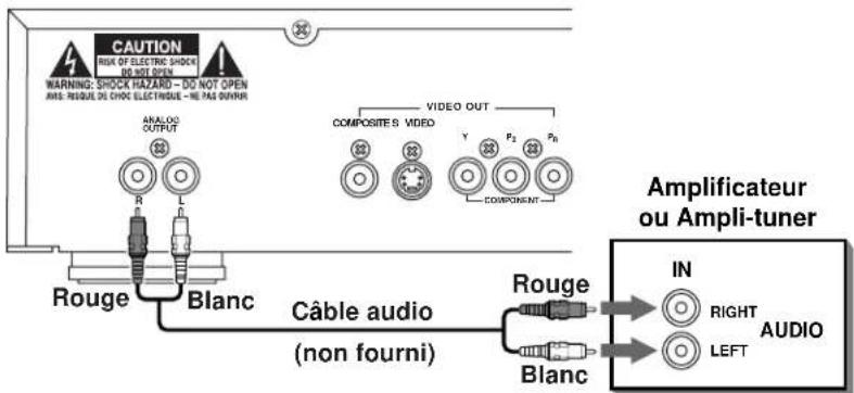 ROTEL RDV995 - Branchement sur un amplificateur ou ampli-tuner audio - 1