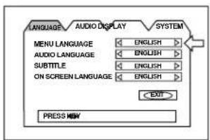 ROTEL RDV995 - Langue des menus - 1