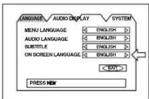 ROTEL RDV995 - On Screen Language - 1