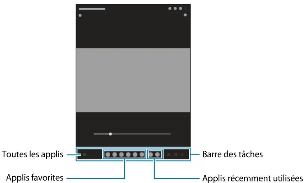 SAMSUNG Galaxy Tab Active 4 Pro - Barre des tâches - 1