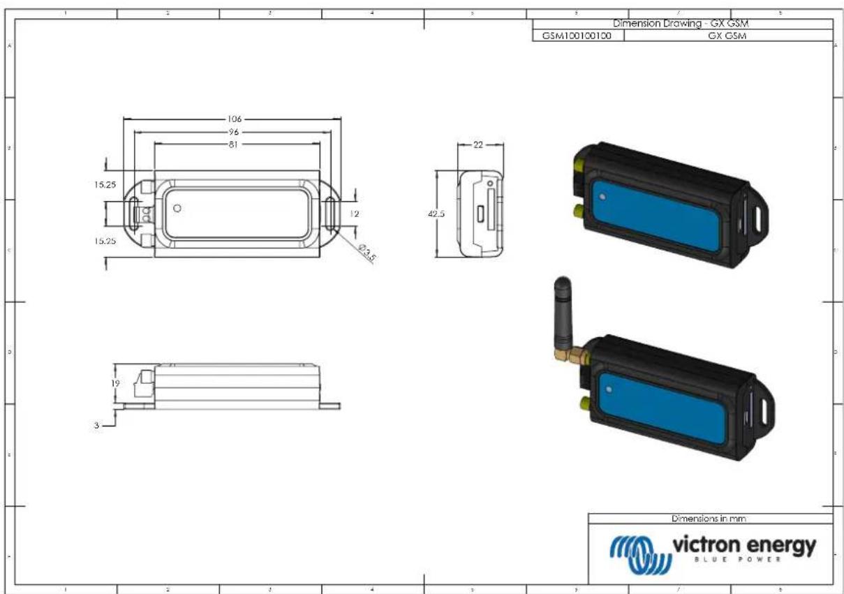 VICTRON ENERGY GX LTE 4G - Dimensions - 1