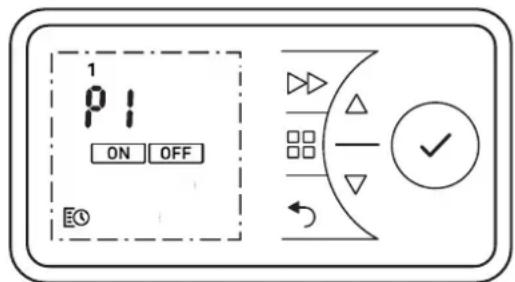 1 P: ON OFF EO
