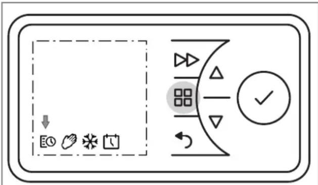 DIMPLEX PLX 300E - Włączanie/wyłączanie trybu grzania - 1