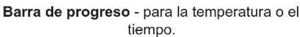 Barra de progreso - para la temperatura o el tiempo.