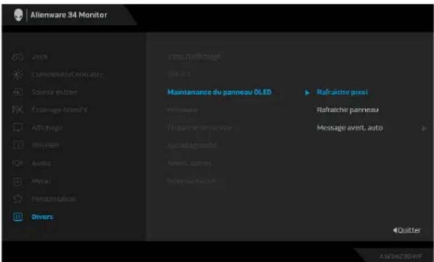 ALIENWARE AW3423DWF - Maintenance du panneau OLED - 1