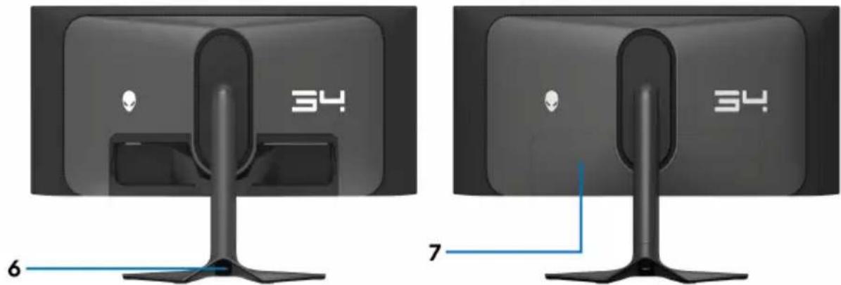 ALIENWARE AW3423DWF - Identification des pièces et contrôles - 3