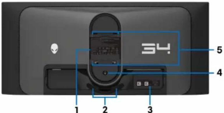 ALIENWARE AW3423DWF - Identification des pièces et contrôles - 2