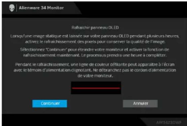 ALIENWARE AW3423DWF - Remarque : si vous sélectionnez oui, le message n'apparaîtra pas la prochaine fois que vous changez le paramètre de luminosité. - 12