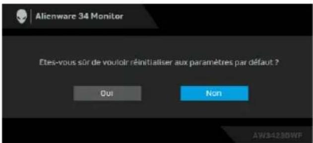 ALIENWARE AW3423DWF - Remarque : si vous sélectionnez oui, le message n'apparaîtra pas la prochaine fois que vous changez le paramètre de luminosité. - 15