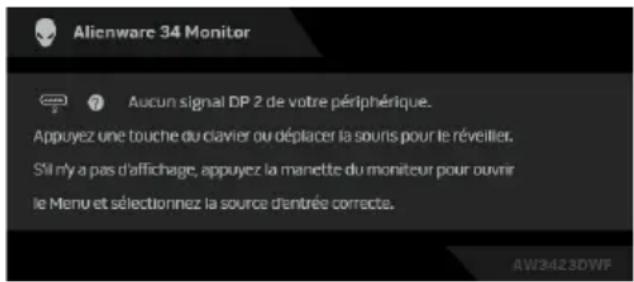 ALIENWARE AW3423DWF - Remarque : si vous sélectionnez oui, le message n'apparaîtra pas la prochaine fois que vous changez le paramètre de luminosité. - 4