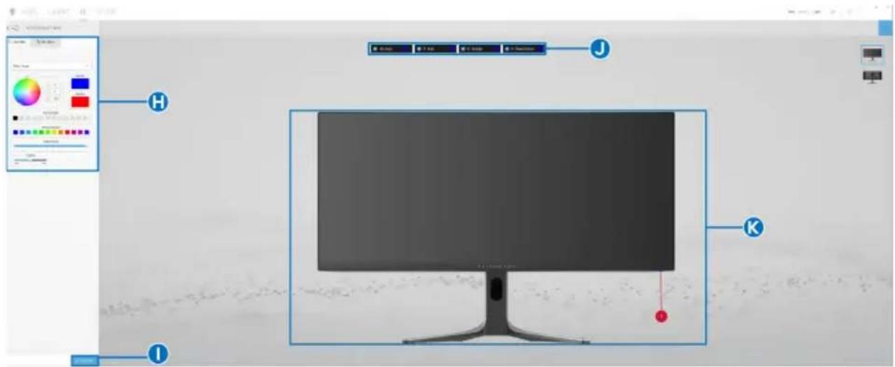 ALIENWARE AW3423DWF - Légende fonction description - 1