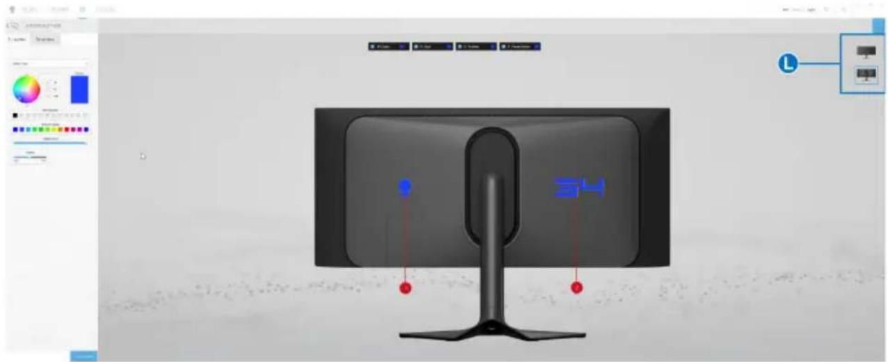 ALIENWARE AW3423DWF - Légende fonction description - 2