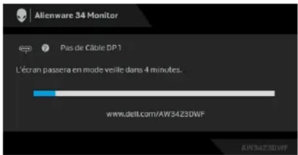 ALIENWARE AW3423DWF - Remarque : si vous sélectionnez oui, le message n'apparaîtra pas la prochaine fois que vous changez le paramètre de luminosité. - 6