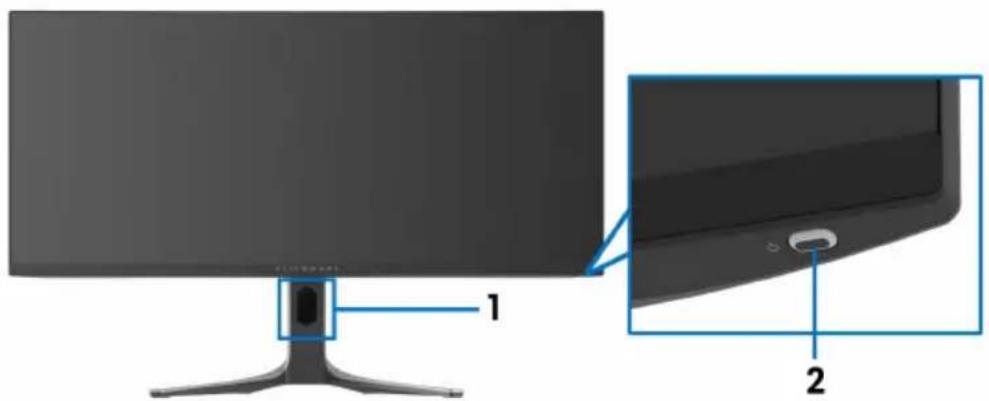 ALIENWARE AW3423DWF - Identification des pièces et contrôles - 1