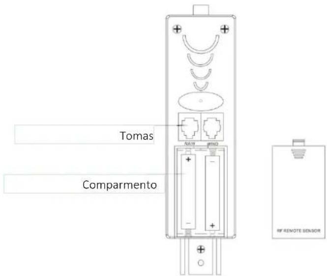 TECHNOLINE WS 1700 - 5) Montaje del sensor térmico-higrómetro en la abrazadera: - 1