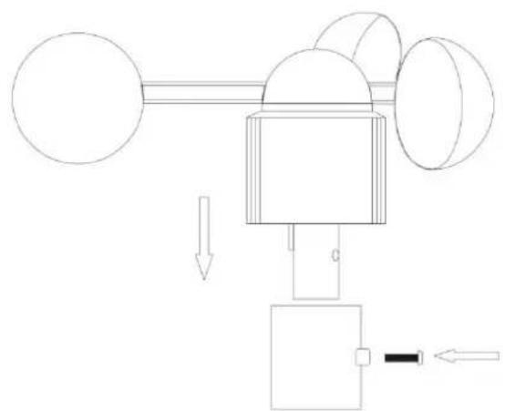 TECHNOLINE WS 1700 - 1) Montaggio del sensore esterno sull'antenna in acciaio inox - 2