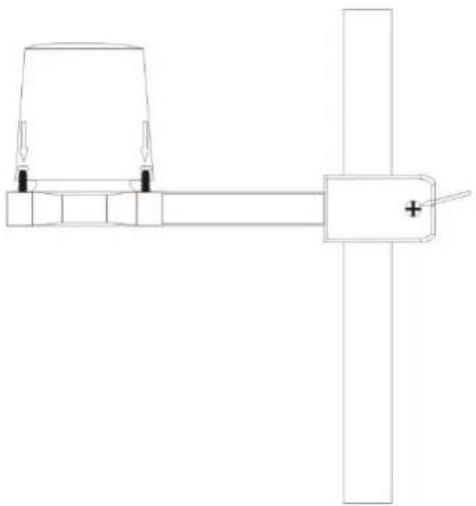 TECHNOLINE WS 1700 - 1) Mounting the outdoor sensor onto the stainless steel mast - 4
