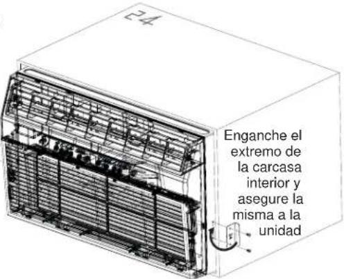 GE AKCQ08ACJ - (Es importante instalar estos soportes para evitar que el chasis sea empujado dentro de la sala desde la parte exterior). - 1