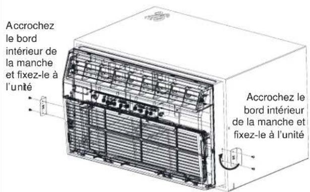 GE AJCM12DWJ - Installation des supports de sécurité (Il est important d'installer ces supports pour éviter que le châssis ne soit poussé dans la pièce de l'extérieur.) - 1